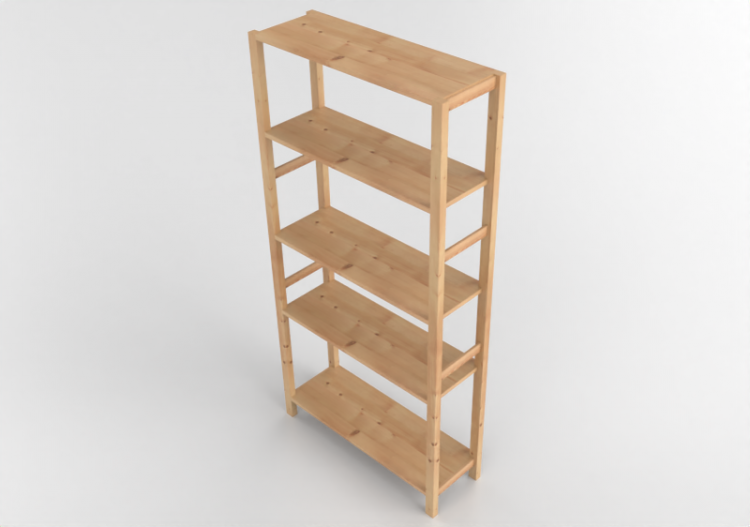 Librerías y Contenedores 3D - Estantería de madera - Ikea -...
