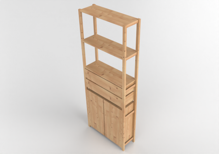 Librerie 3D - Composizione di scaffali - Ikea - Ivar - ACCA...