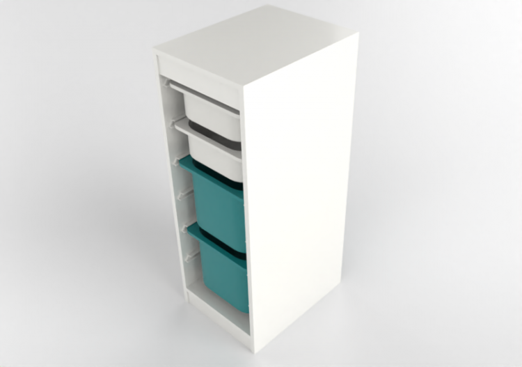 Estantes 3D - Composição c/ caixas organizadoras - Ikea -...