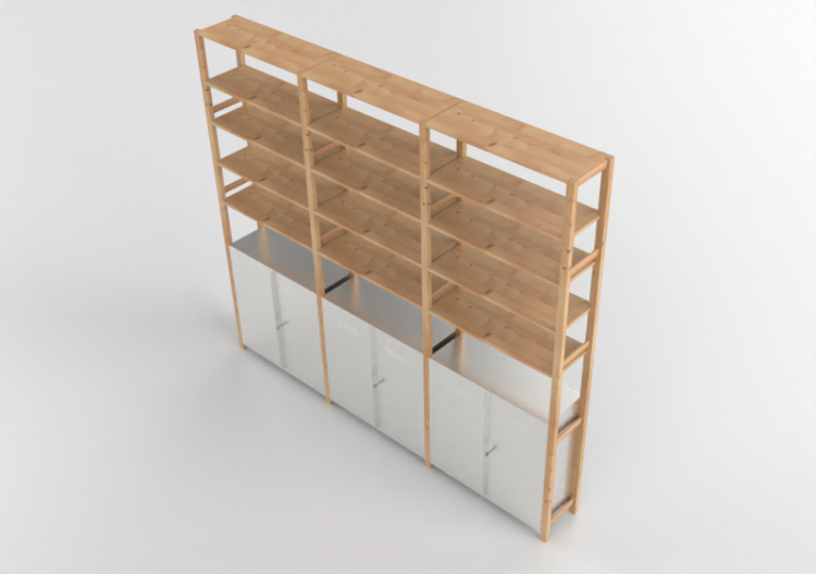 3D Book shelf - Shelf composition - Ikea - Ivar - ACCA...