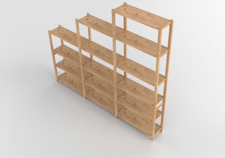 Librerie 3D - Composizione di scaffali - Ikea - Ivar - ACCA...
