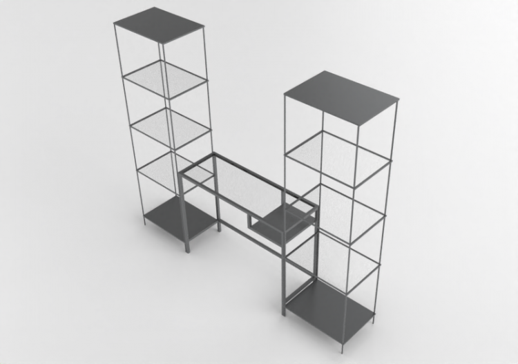 Estantes 3D - Composição de móveis - Ikea - Vittsjö - ACCA...