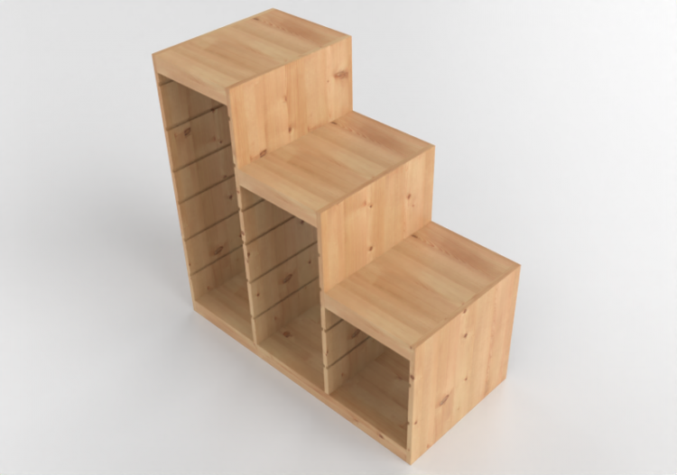 Móveis 3D - Móvel de madeira - Ikea - Trofast - ACCA...
