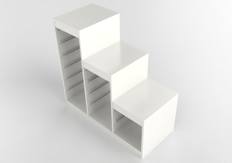 Muebles 3D - Mueble de madera lacada - Ikea - Trofast -...