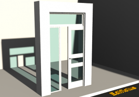 Esquadria 3D - Almofadada P[R] 1FCS[3V]+1BANDLAT+1BAND