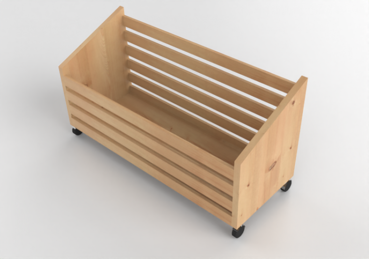Acessórios 3D - Caixa organizadora de madeira - Ikea - Ivar...