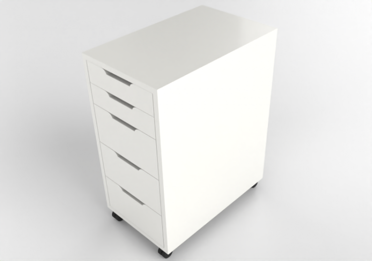 Bookshelves and Containers 3D - Chest of drawers in...