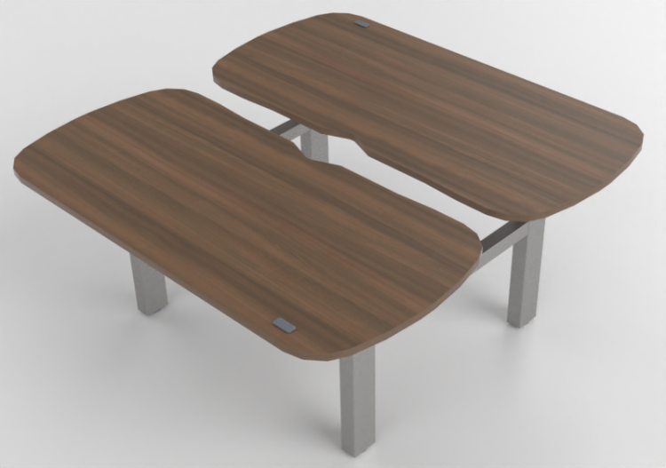 Escritorios 3D - Escritorio cuadrado regulable en altura -...