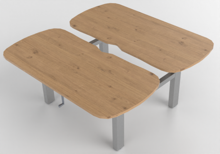 Escritorios 3D - Escritorio cuadrado regulable en altura -...