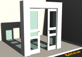 3D Tür/Fenster - Kassettentür T[R] 2VST[3G]