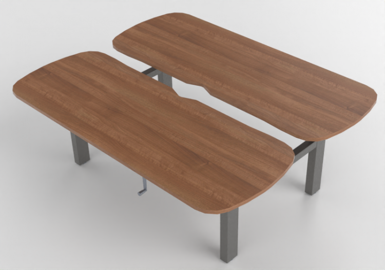 Scrivanie 3D - Scrivania rettangolare regolabile in altezza...