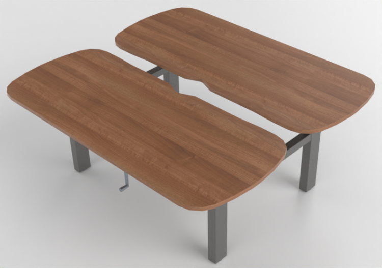 Scrivanie 3D - Scrivania rettangolare regolabile in altezza...