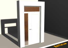 3D Tür/Fenster - Kassettentür HE[R] 1DF[T01]+1SL+1OBL