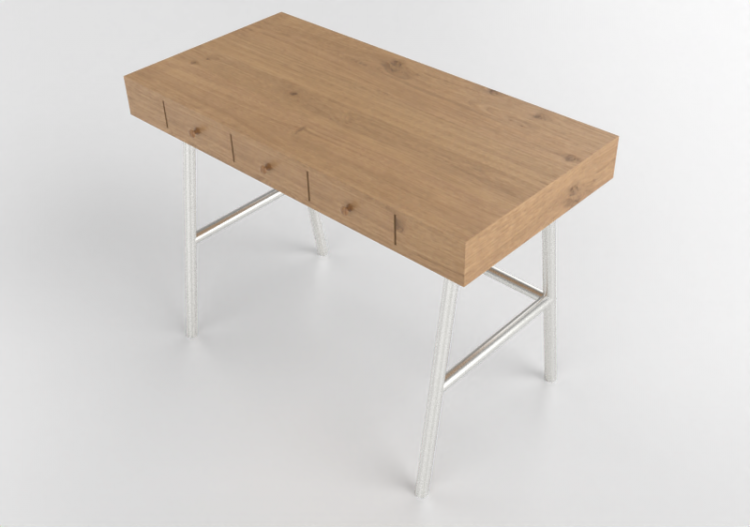 Mesas 3D - Escrivaninha de madeira - Ikea - Lillasen - ACCA...