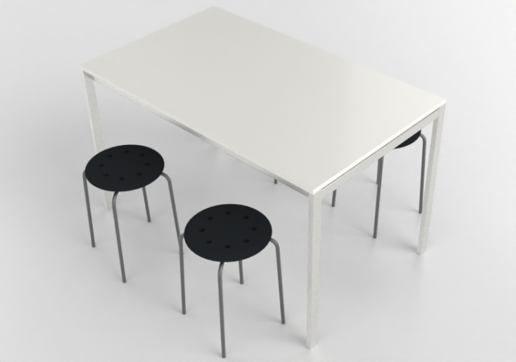 3D Tables - Composition for living room - Ikea - Melltorp -...