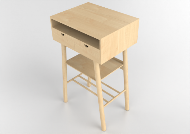 3D Tisch - Couchtisch aus Holz - Ikea - Knotten - ACCA...