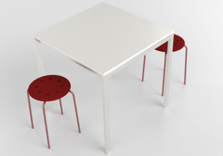 Tavoli 3D - Composizione per soggiorno - Ikea - Melltorp -...