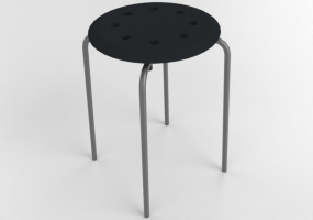 3D Chairs - Plastic stool - Ikea - Marius