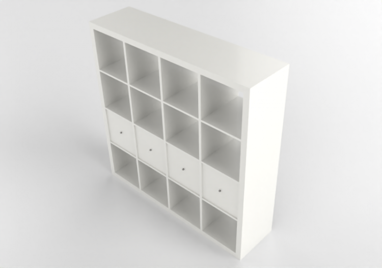 3D Bookshelves and Containers - Shelf in lacquered wood -...