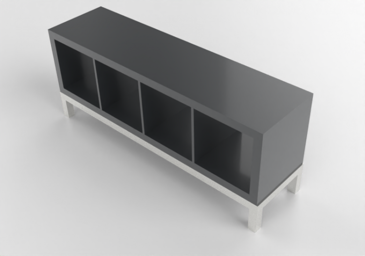 Librerie 3D - Scaffale in legno laccato - Ikea - Kallax -...