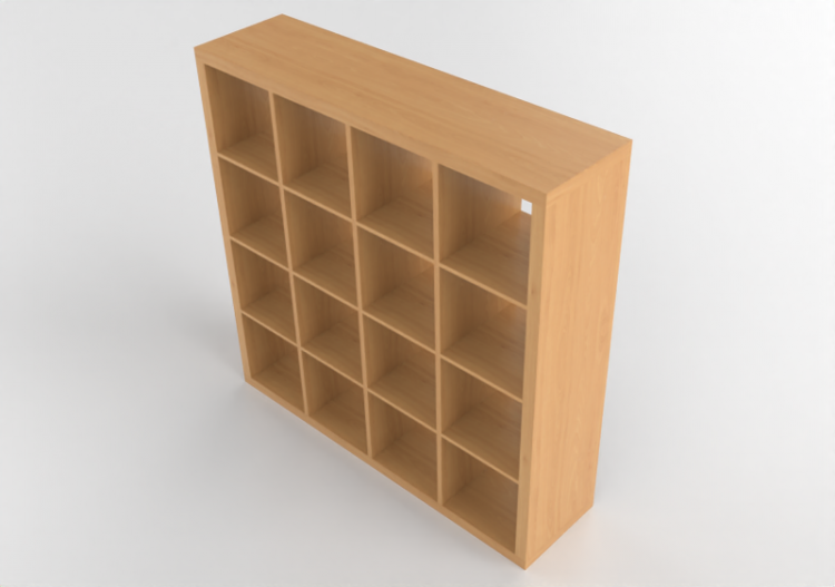 3D Bücherregal und Behälter - Regal aus Holz - Ikea -...