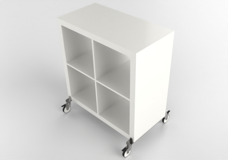 3D Bookshelves and Containers - Shelf in lacquered wood -...