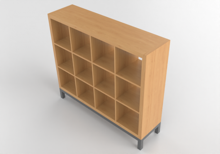 Bibliothèque 3D - Étagère en bois - Ikea - Kallax - ACCA...