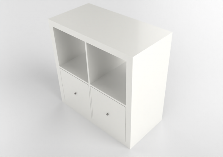 3D Bookshelves and Containers - Shelf in lacquered wood -...