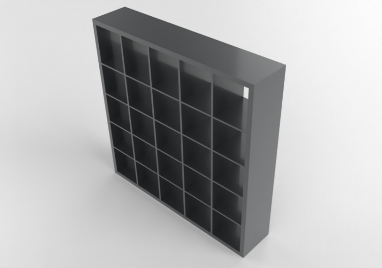 Librerías y Contenedores 3D - Estantería de madera lacada -...
