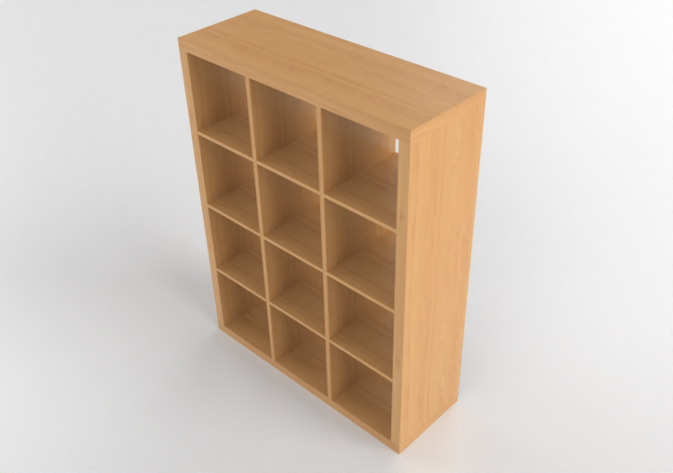 Estantes 3D - Estante de madeira - Ikea - Kallax - ACCA...