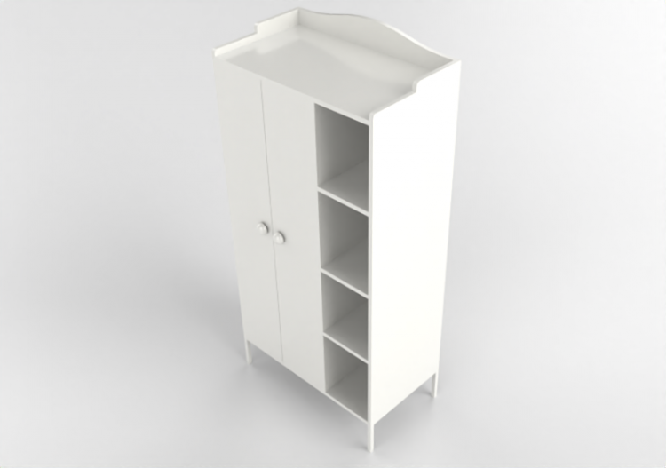 3D Schränke und Kommoden - Schrank aus Holz lackiert - Ikea...