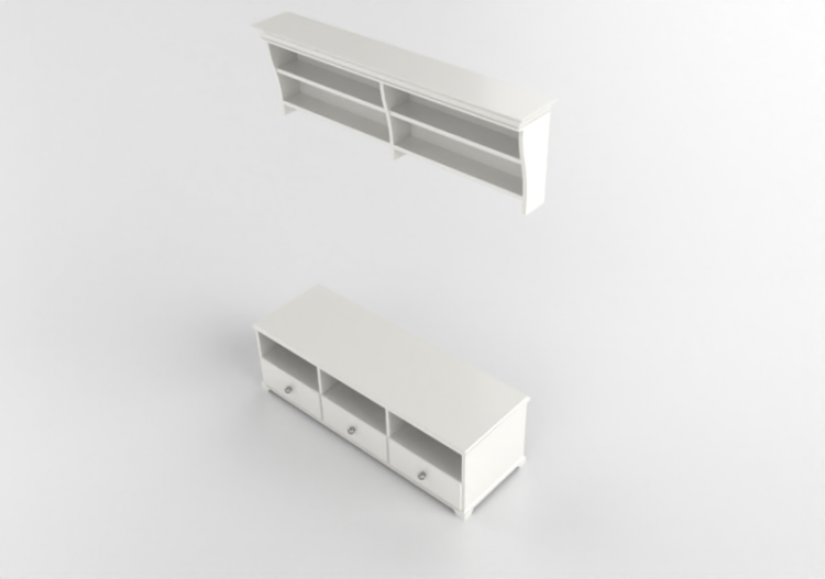 Móveis 3D - Composição p/ sala de estar - Ikea - Liatorp -...