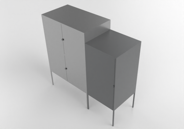 Meubles 3D - Meuble en métal - Ikea - Lixhult - ACCA...