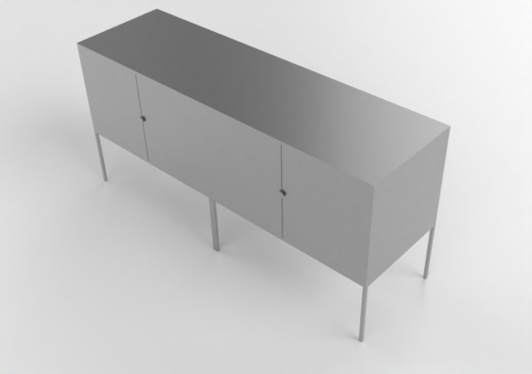 3D Möbel - Schrank aus Metall - Ikea - Lixhult - ACCA...