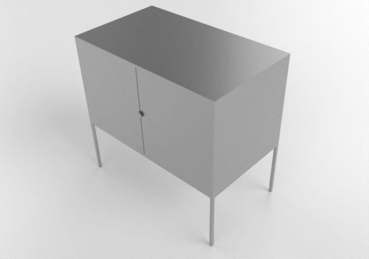 3D Furniture - Metal Cabinet - Ikea - Lixhult - ACCA...
