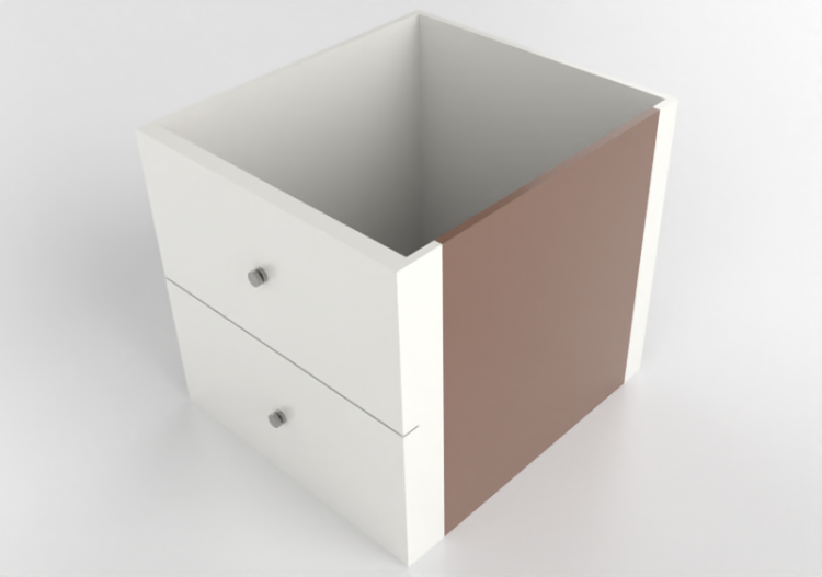 Acessórios 3D - Gaveta de madeira envernizada - Ikea -...