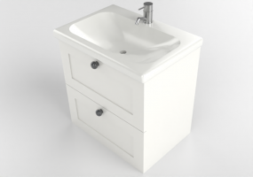 3D Waschbecken - Schrank mit Waschbecken - Ikea - Enhet - Tvӓllen