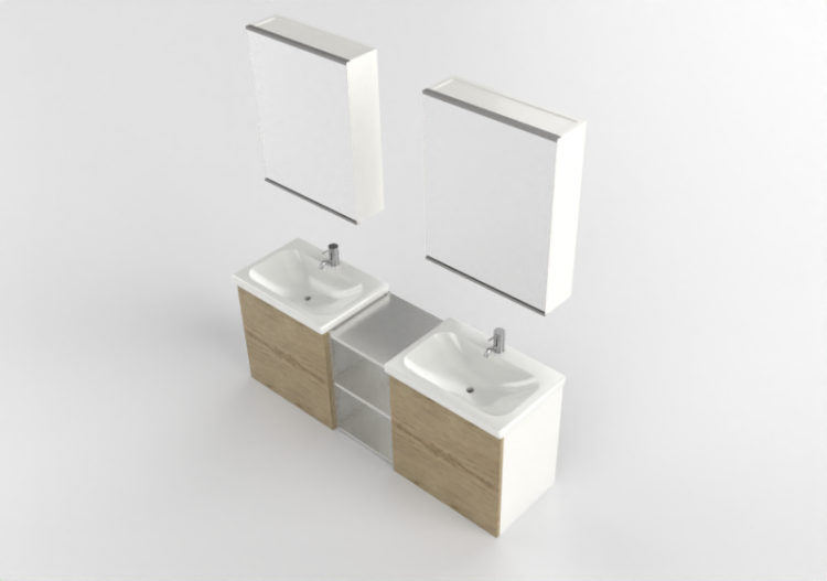 Muebles 3D - Composición para baño - Ikea - Enhet - ACCA...