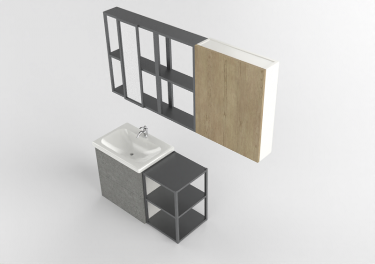 Mobili 3D - Composizione per bagno - Ikea - Enhet - ACCA...