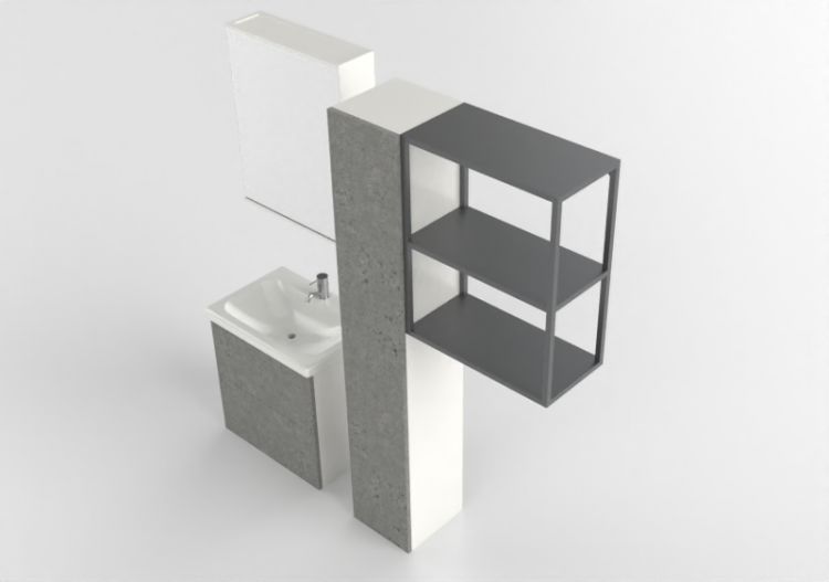 Muebles 3D - Composición para baño - Ikea - Enhet - ACCA...