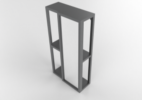Muebles 3D - Estructura de pared con espejo - Ikea - Enhet