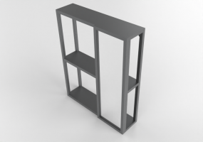 Muebles 3D - Estructura de pared con espejo - Ikea - Enhet