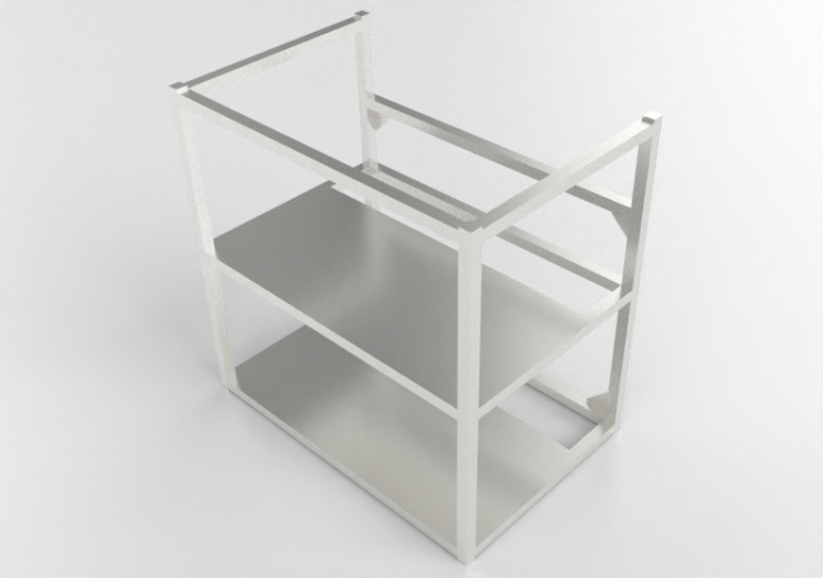 Accessoires 3D - Structure en métal pour lavabo - Ikea -...