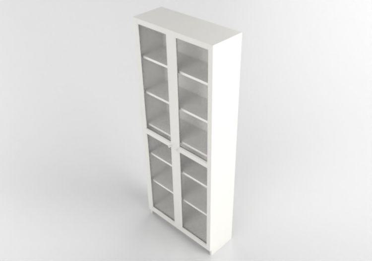 Librerías y Contenedores 3D - Librería con puertas de...
