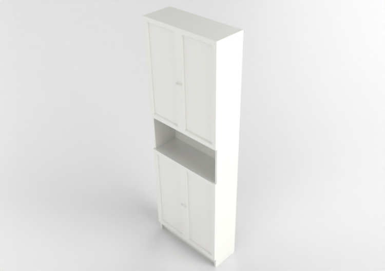 3D Bookshelves and Containers - Bookcase with lacquered...