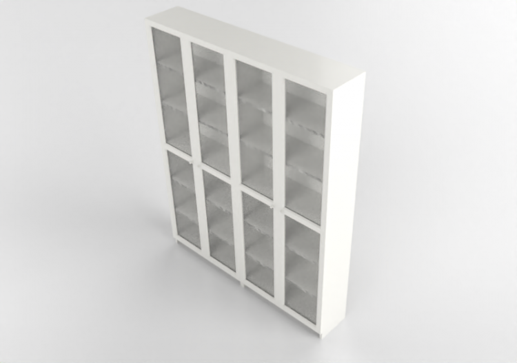 3D Bookshelves and Containers - Bookcase with lacquered...