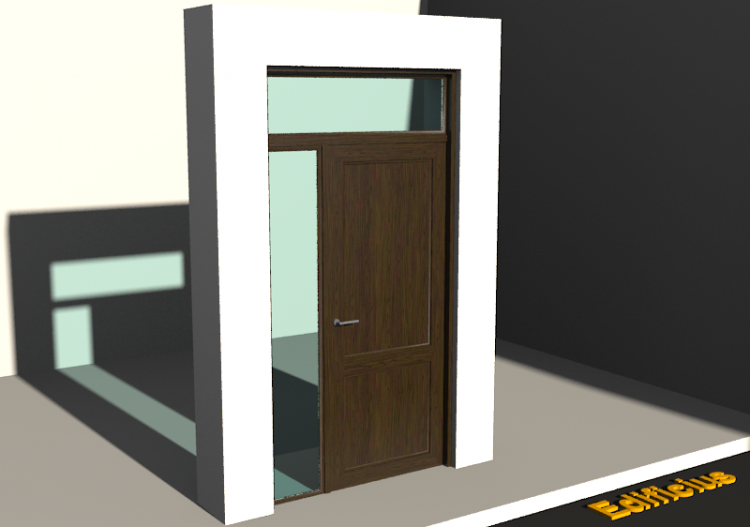 Carpinterías 3D - Clásica P[R] 1HB[2PO]+1LUZLAT+1LUZSUP -...