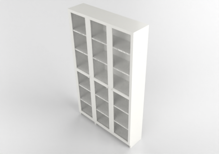 Librerie 3D - Libreria con ante in legno laccato - Ikea -...