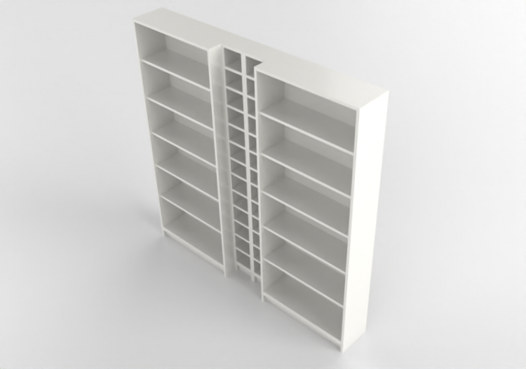Estantes 3D - Conjunto de estantes - Ikea - Billy - Gnedby...