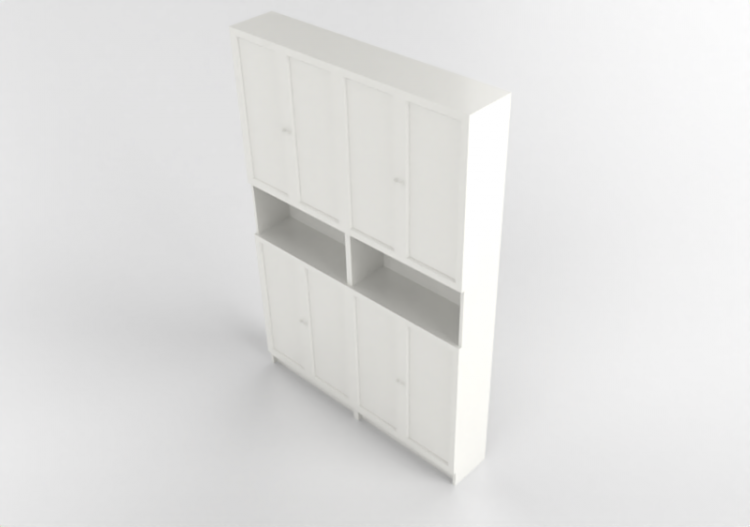 Librerías y Contenedores 3D - Librería con puertas de...